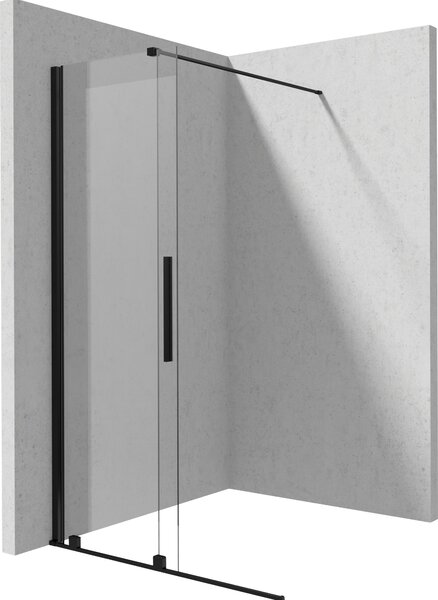 Deante Prizma sprchová zástěna walk-in 100 cm černá matný/průhledné sklo KTJ_N30R