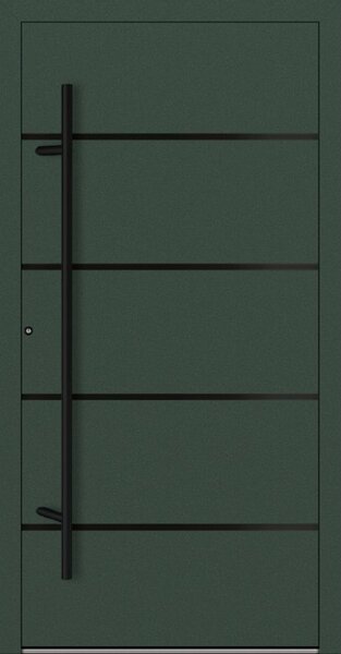 Hliníkové vchodové dveře FM Turen Premium P90 M22 BLACKLINE zelená RAL6009