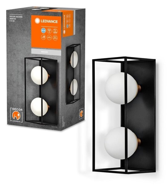 LED nástěnné svítidlo koupelnové 2 x G9, IP44 DECOR SQUARE
