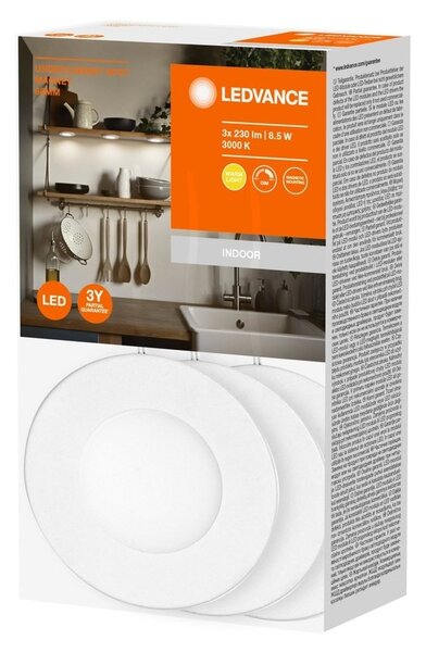 3ks LED podlinkové svítidlo UNDERCABINET SPOT, teplá bílá