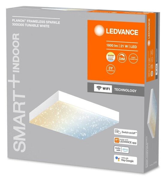Chytré LED stropní svítidlo 300 x 300 PLANON, laditelná bílá