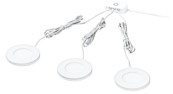 3ks LED podlinkové svítidlo UNDERCABINET SPOT, teplá bílá