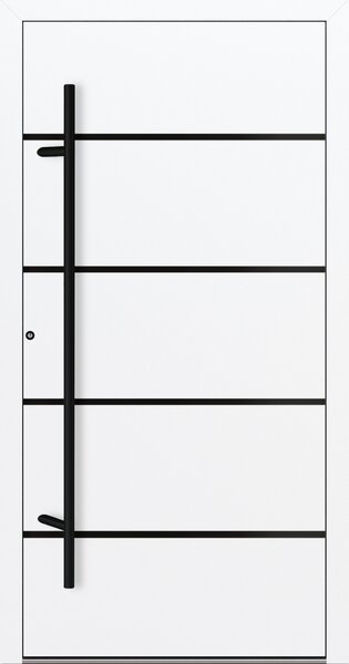 Hliníkové vchodové dveře FM Turen Premium P90 M22 BLACKLINE bílá RAL9016