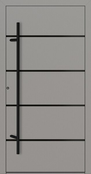 Hliníkové vchodové dveře FM Turen Premium P90 M22 BLACKLINE šedá RAL9007