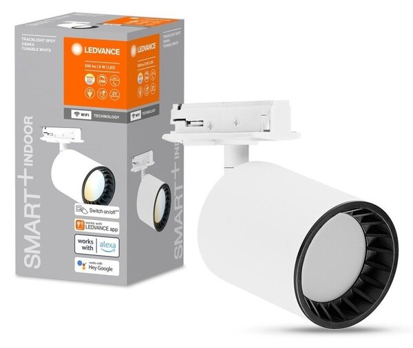 Chytré LED kolejnicové svítidlo OSAKA, bílé, laditelná bílá