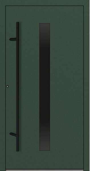 Hliníkové vchodové dveře FM Turen Premium P90 M21 BLACKLINE zelená RAL6009