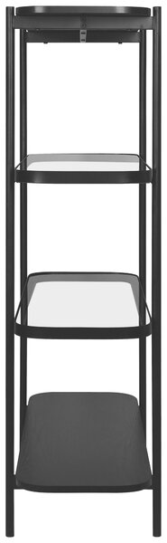 REGÁL, šedá, černá, železo, 90/120/34 cm Xora - Knihovny