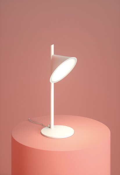 Axolight Orchid, bílá stolní lampa se stmívačem, 6,5W LED 3000K, výška 49cm