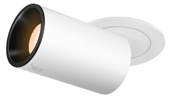 BIG WHITE SLV NUMINOS PROJECTOR M stropní zápustné svítidlo, 2700 K, 20d, válcové, bílé/černé 1006984