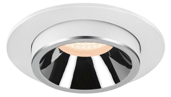 BIG WHITE SLV NUMINOS PROJECTOR M stropní zápustné svítidlo, 2700 K, 20d, válcové, bílé/chrom 1006986