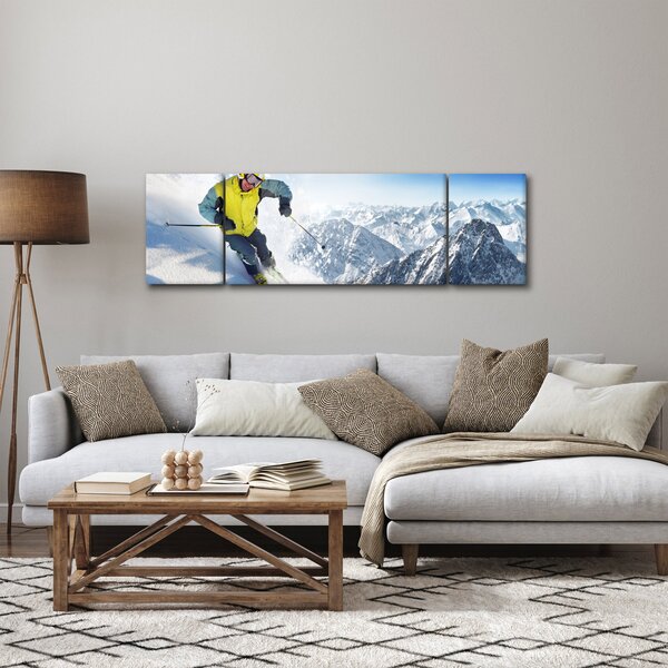 Obraz - Lyžař (170x50 cm)