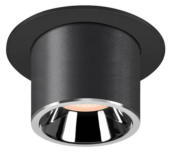 BIG WHITE SLV NUMINOS PROJECTOR M stropní zápustné svítidlo, 2700 K, 40d, válcové, černé/chrom 1006980