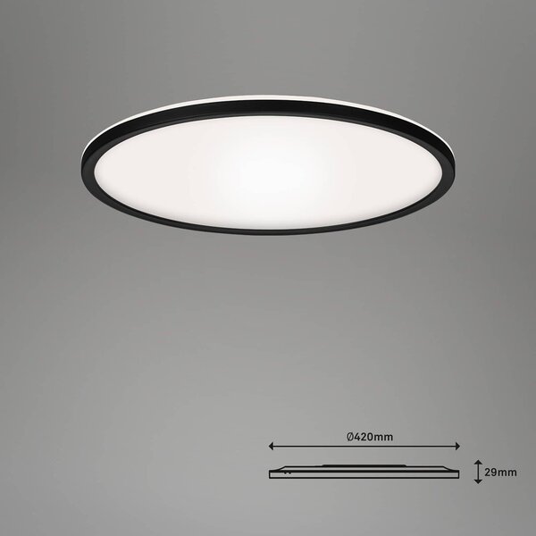 LED stropní svítidlo Slim smart black dim CCT Ø 42 cm