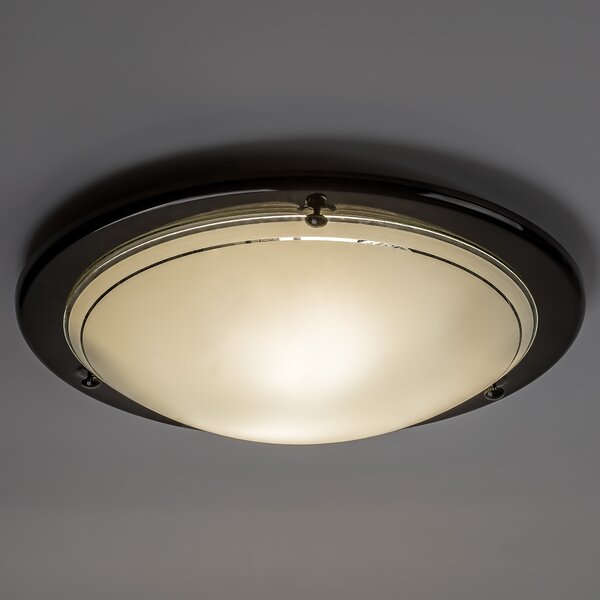 Stropní svítidlo UFO černá/bílá, průměr 38 cm