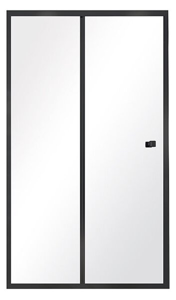 Posuvné sprchové dveře DUO SLIDE BLACK 100x195 (110x195, 120x195, 130x195 ) pro instalaci do niky Varianta: šířka: 100 cm, orientace: Univerzální, kód produktu: DUO SLIDE BLACK 100 T, DDSB-100, profily: černá, výplň: transparent