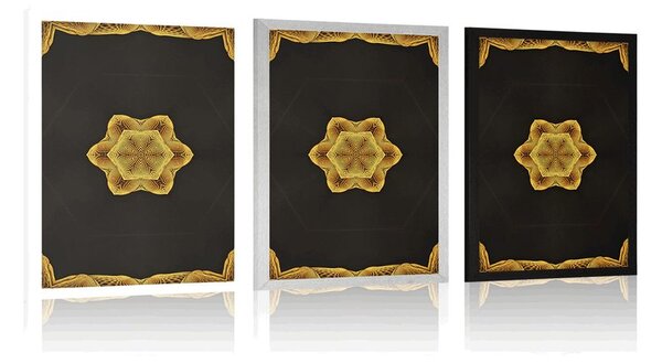 Plakát zajímavá zlatá Mandala