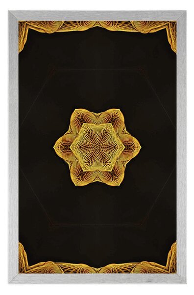 Plakát zajímavá zlatá Mandala