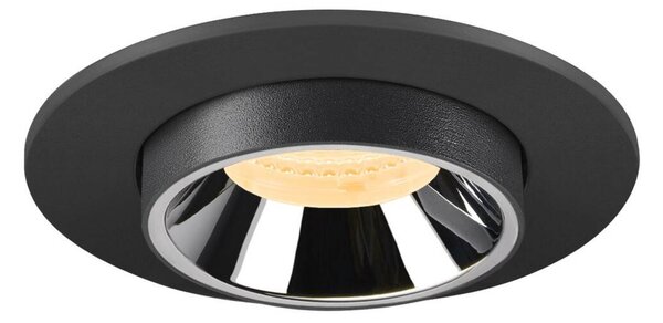 BIG WHITE SLV NUMINOS PROJECTOR S stropní zápustné svítidlo, 3000 K, 55d, válcové, černé/chrom 1006947