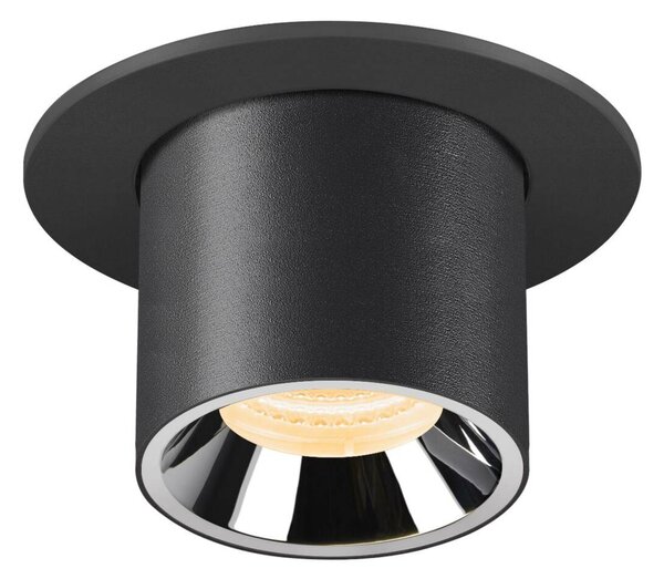 BIG WHITE SLV NUMINOS PROJECTOR S stropní zápustné svítidlo, 3000 K, 55d, válcové, černé/chrom 1006947