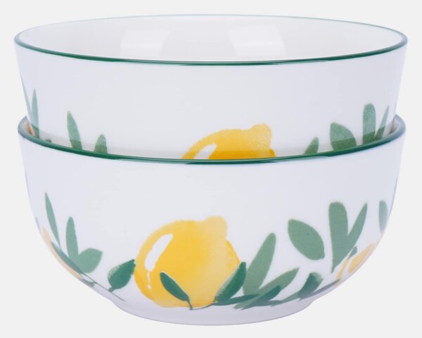 Sinsay - Keramické misky s motivem citronů 2 pack - zelená