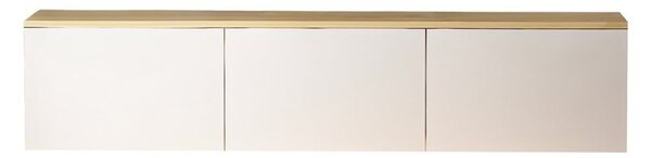 TV stolek v dekoru dubu v bílo-přírodní barvě 160x35x32 cm Neon – Kalune Design