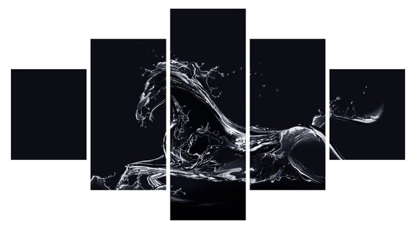 Obraz - Kůň a voda (125x70 cm)