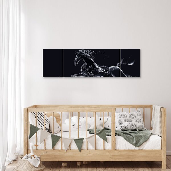 Obraz - Kůň a voda (170x50 cm)