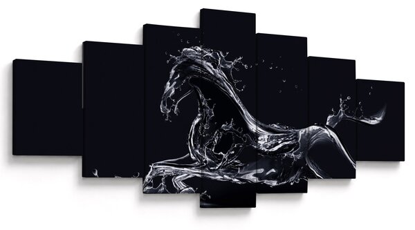 Obraz - Kůň a voda (210x100 cm)