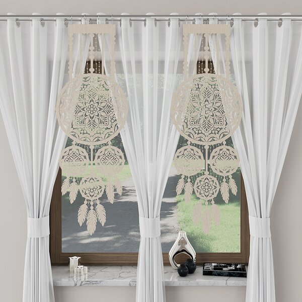 Panelová dekorační záclona LEA béžová, šířka 45 cm výška 130 cm (cena za 1 kus panelu) MyBestHome