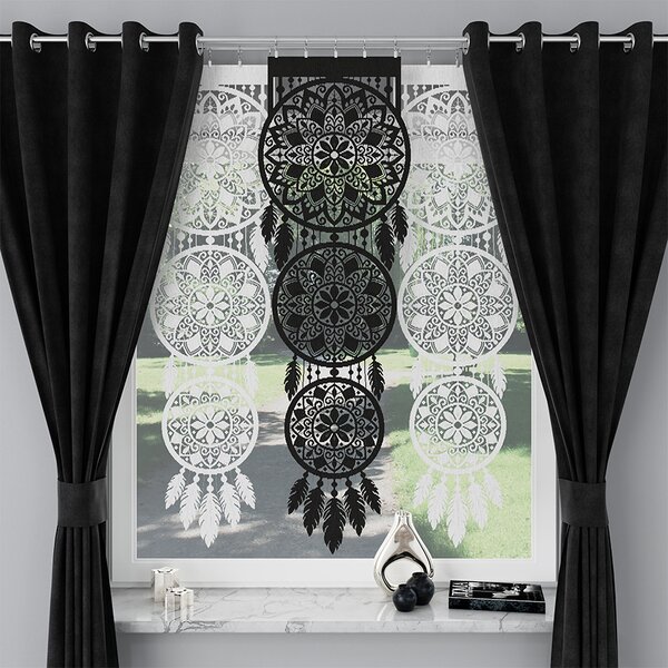 Panelová dekorační záclona ALIA černá, šířka 43 cm výška 140 cm (cena za 1 kus panelu) MyBestHome