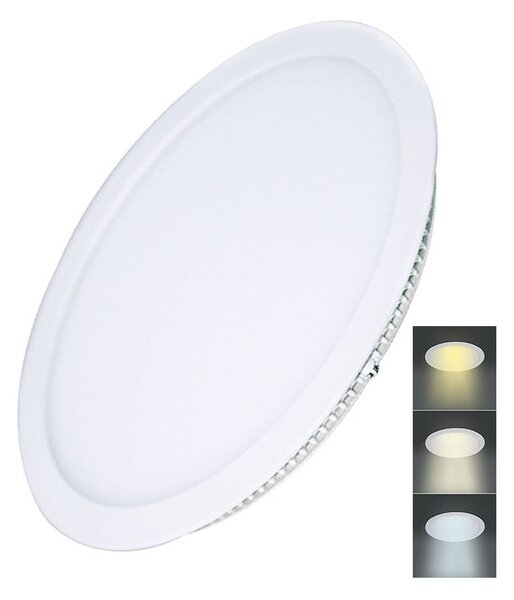 Solight LED mini panel CCT, podhledový, 24W, 1800lm, 3000K, 4000K, 6000K, kulatý - WD144