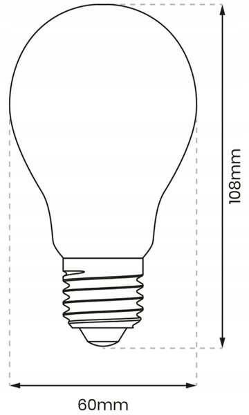 Eko-light LED žárovka A60 teplá bílá
