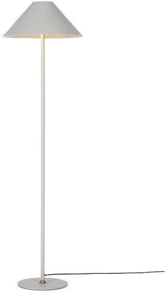 Světle šedá kovová stojací lampa Halo Design Hygge 140 cm