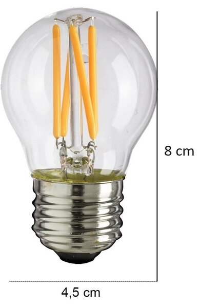 Eko-light LED žárovka G45 teplá bílá