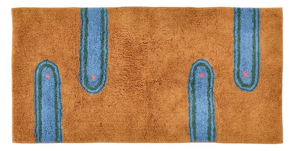 Villa Collection Všívaný kobereček Styles 70 x 140 cm Brown/Blue/Green/Rose