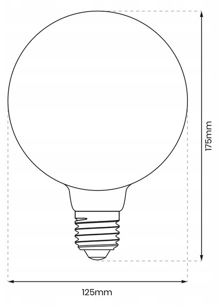 Eko-light LED žárovka PILAS G125 teplá žlutá