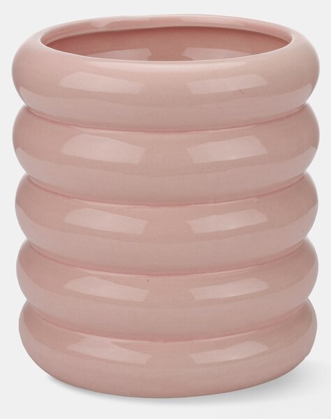 Sinsay - Dekorativní keramická váza s vrstvenou formou - pastelová růžová
