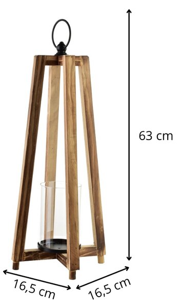 Mondex Lucerna LEVI 16,5x63 cm hnědá