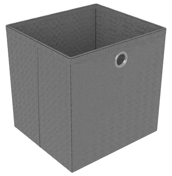 Výstavní police 6 přihrádek s boxy černá 103x30x72,5 cm textil 322607