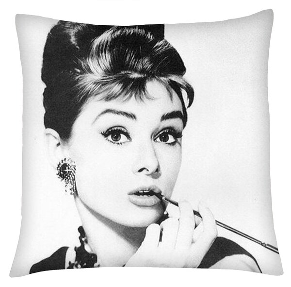 Polštář Audrey Hepburn 01 Mybesthome 40x40 cm Varianta: Povlak na polštář, 40x40 cm