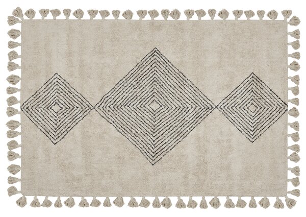 Bavlněný koberec 160 x 230 cm béžový BULCUK
