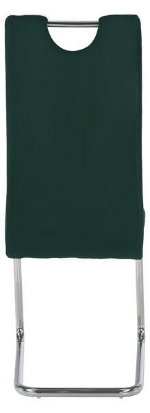 KONDELA Jídelní židle, smaragdová Velvet látka, ABIRA NEW