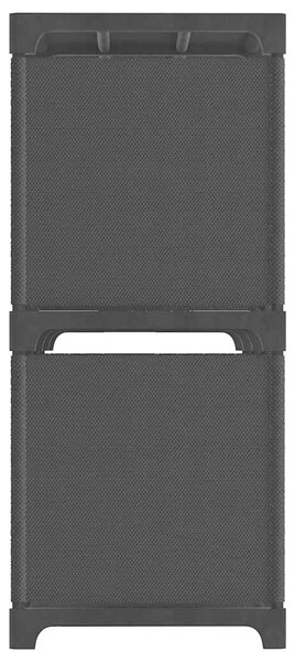 Výstavní police s 5 přihrádkami černá 103 x 30 x 72,5 cm textil 322602