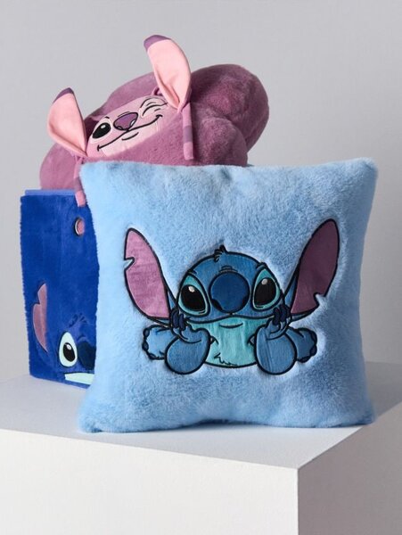 Sinsay - Polštář z umělé kožešiny Stitch - světle modrá