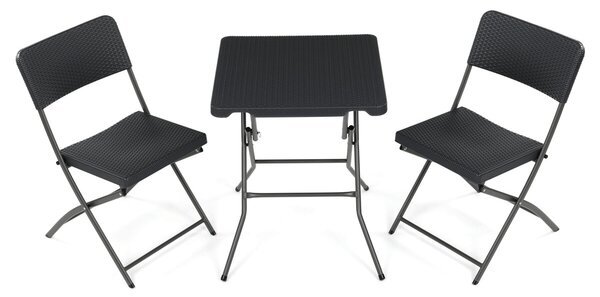 Vikio Zahradní balkónový set 1+2 šedá AZS123S