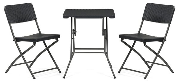 Vikio Zahradní balkónový set 1+2 šedá AZS123S