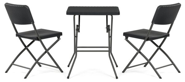 Vikio Zahradní balkónový set 1+2 šedá AZS123S
