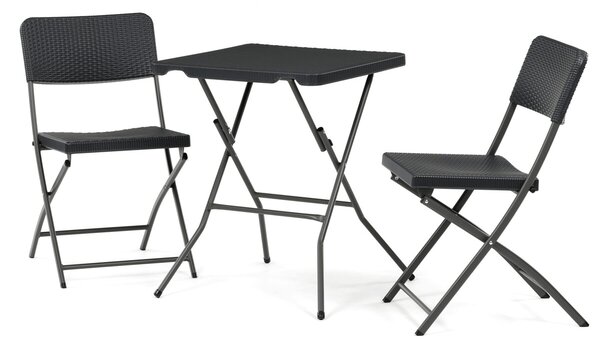 Vikio Zahradní balkónový set 1+2 šedá AZS123S