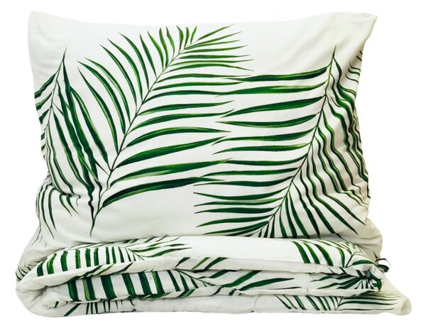 Povlečení bavlněné Bahamy zelené 200x140cm+90x70cm TiaHome