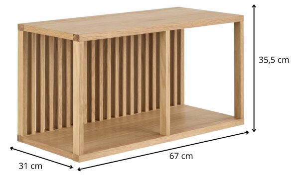Actona Nástěnná police Wellington 67 cm dub přírodní